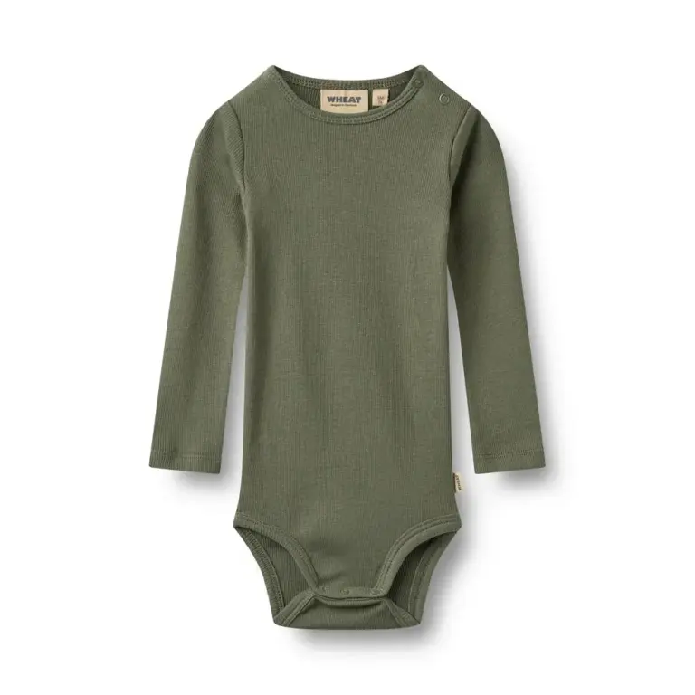 Wheat Spencer Langærmet Rib Body - Thyme - 92 Wheat Spencer Langærmet Rib Body - Thyme - 92