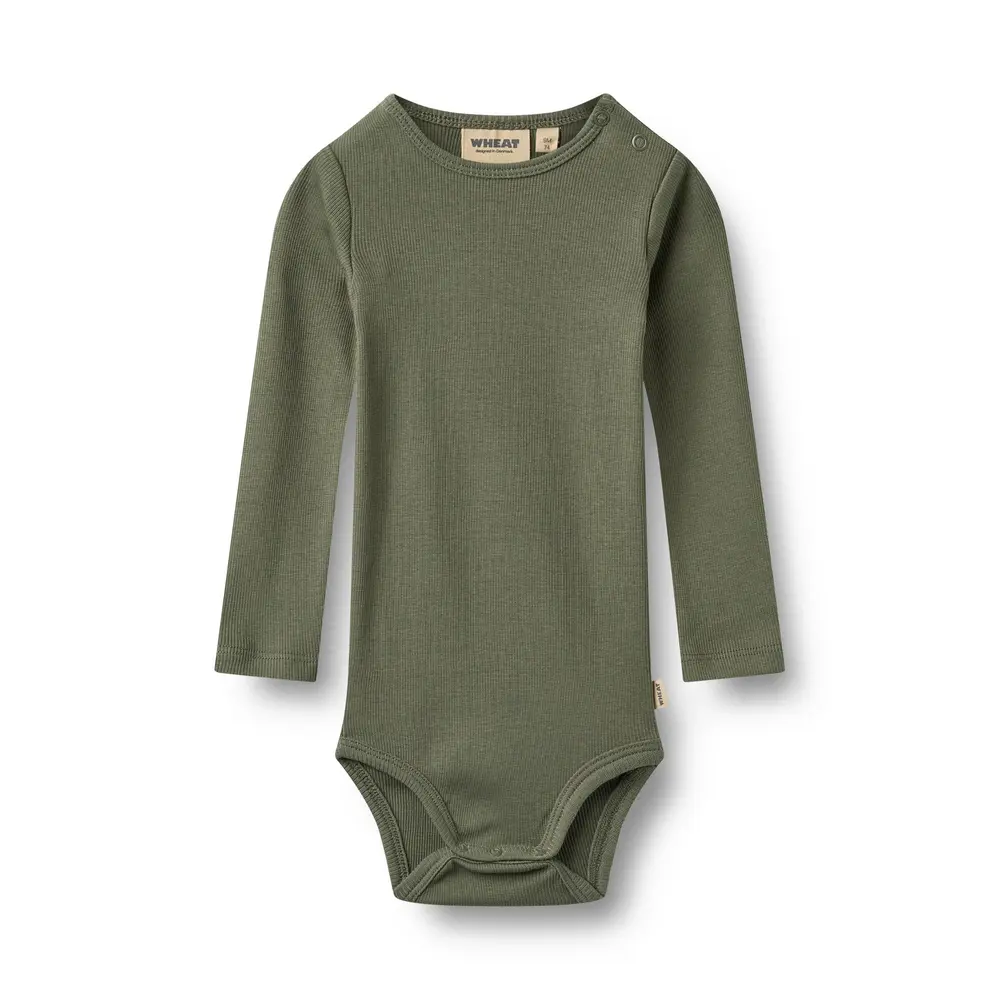 Wheat Spencer Langærmet Rib Body - Thyme - 92 Wheat Spencer Langærmet Rib Body - Thyme - 92