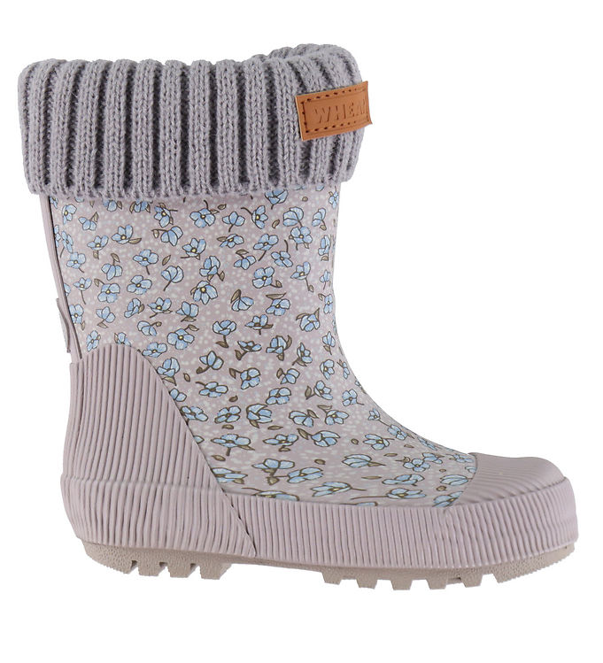 Wheat Termostøvler - 2-i-1 - Wader - Lilac Blue Flowers