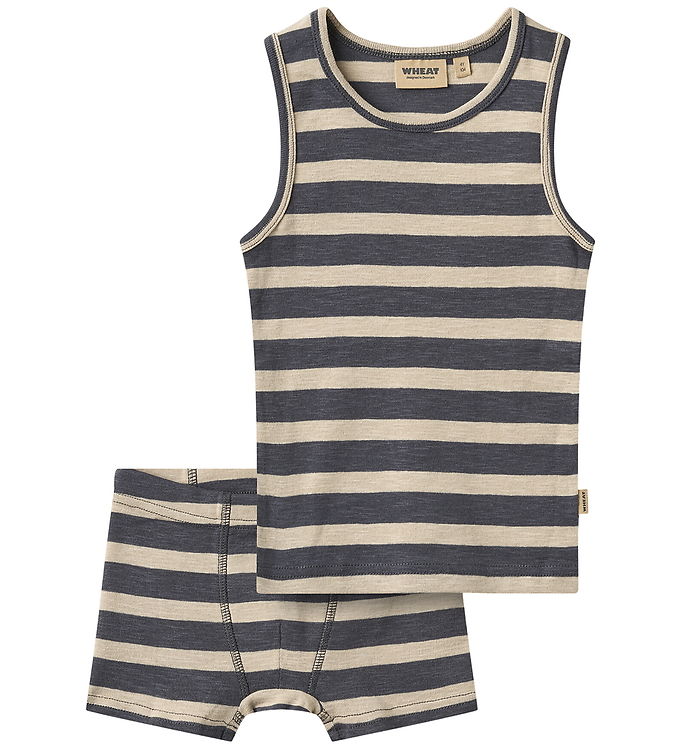 Wheat Undertøj - Louis - Greyblue Stripe Wheat Undertøj - Louis - Greyblue Stripe