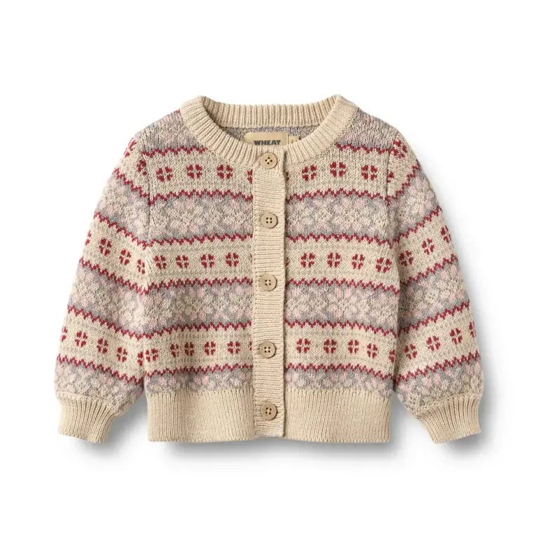 Wheat Vikki Jacquard Cardigan - Offwhite - 92