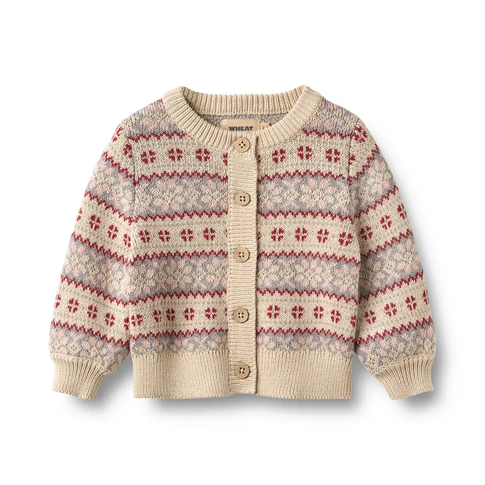 Wheat Vikki Jacquard Cardigan - Offwhite - 92 Wheat Vikki Jacquard Cardigan - Offwhite - 92