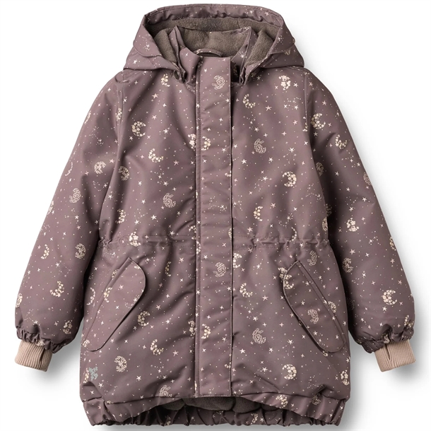 Wheat Vinterjakke - Tove - Plum Truffle Stars