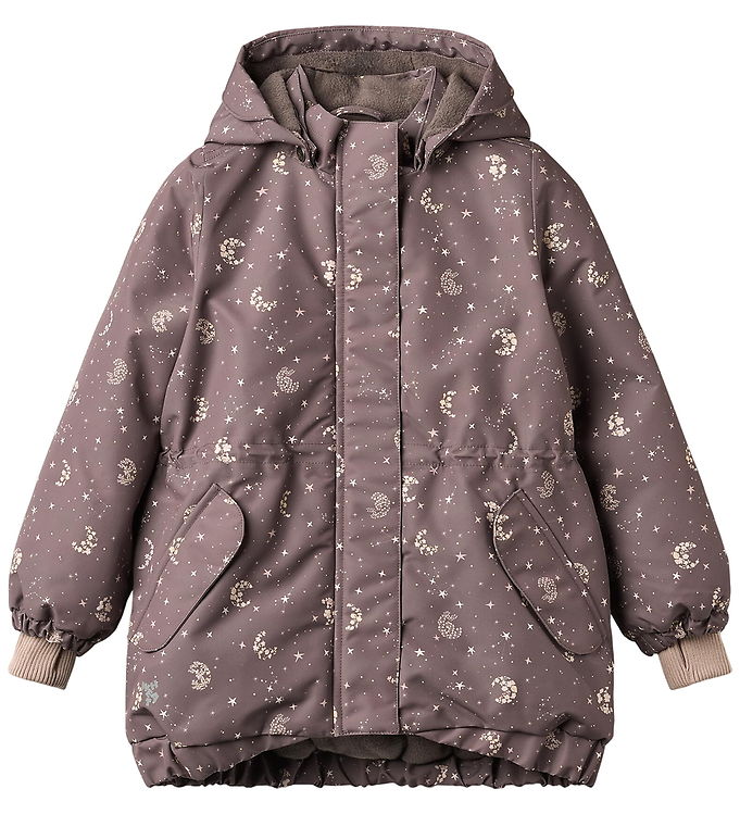 Wheat Vinterjakke - Tove - Plum Truffle Stars