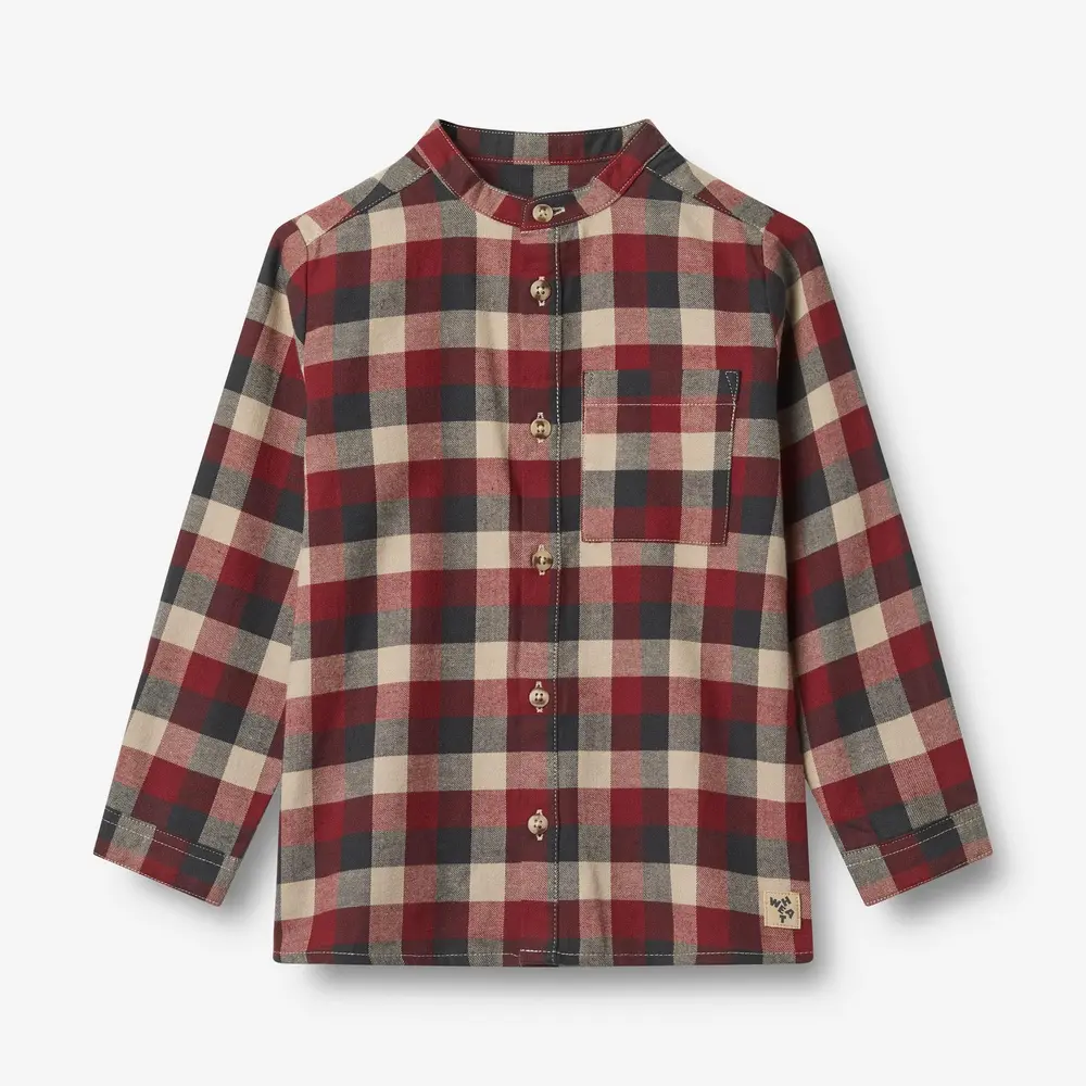 Wheat Willum Skjorte - Red Blue Check - 104/4 ÅR