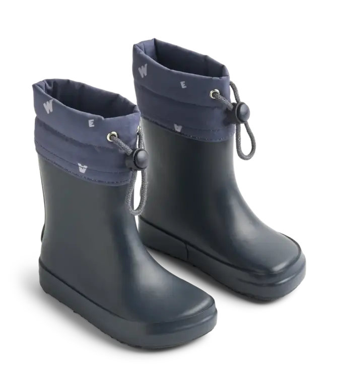 Wheat Zerro Barefoot Termo Gummistøvle - Navy - 26