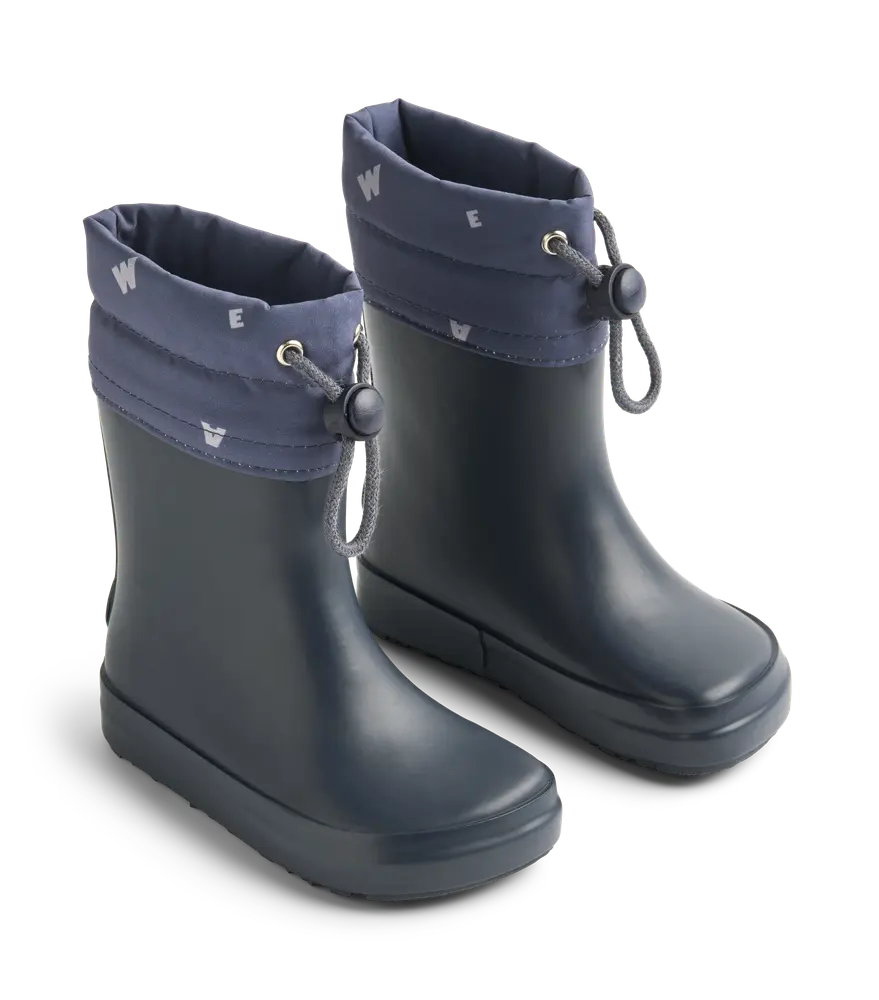 Wheat Zerro Barefoot Termo Gummistøvle - Navy - 26