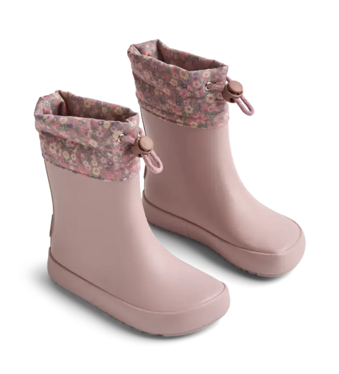 Wheat Zerro Barefoot Termo Gummistøvle - Powder Flower Meadow - 29