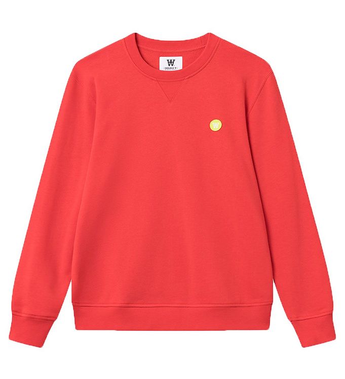 Wood Wood Sweatshirt - Tye - Apple Red Wood Wood Sweatshirt - Tye - Apple Red