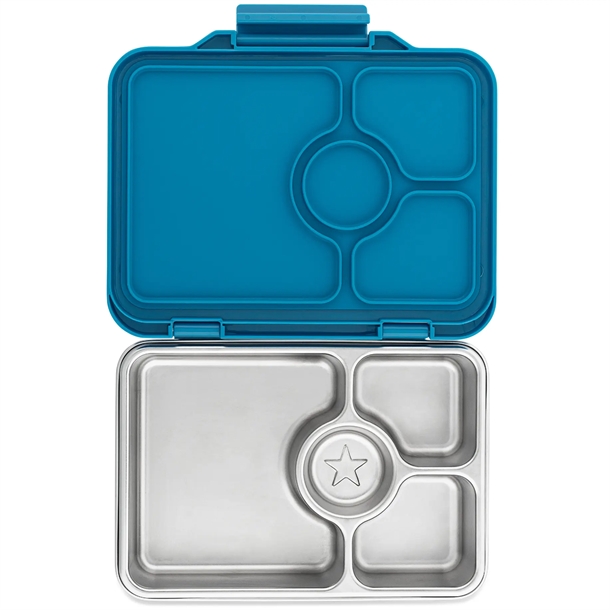 Yumbox Madkasse - Stål - Prêt 4 rum - Normandy Blue