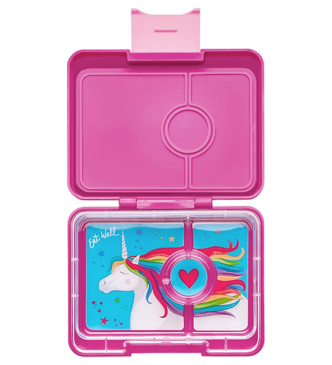 Yumbox Madkasse m. 3 Rum - Bento Snack - 480 ml - Malibu Purple/