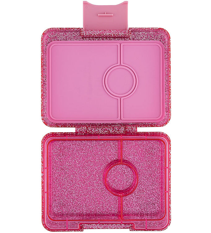 Yumbox Madkasse m. 3 Rum - Bento Snack - 480 ml - Sparkle Pink