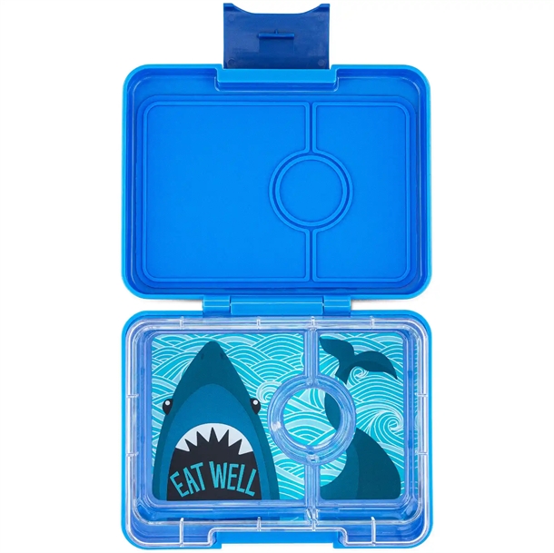 Yumbox Madkasse m. 3 Rum - Bento Snack - Surf Blå/Haj