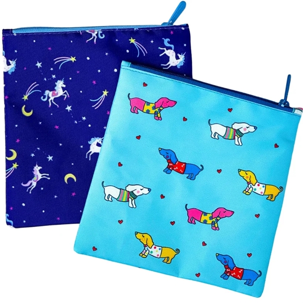 Yumbox Sandwich Bag - Madposer - Enhjørninger & Hunde - 2 stk.