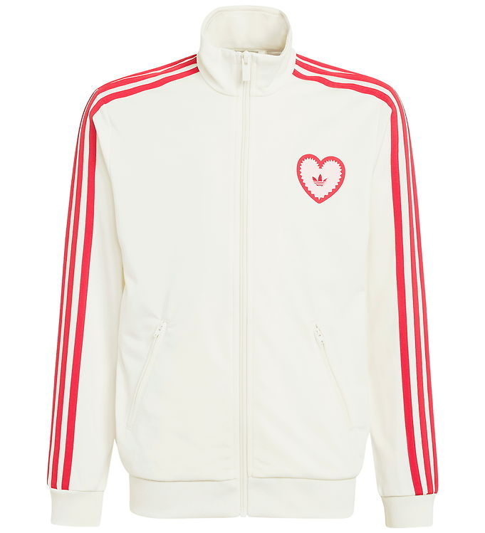 adidas Originals Cardigan - Firebird Loose Heart - Cream White/B adidas Originals Cardigan - Firebird Loose Heart - Cream White/B