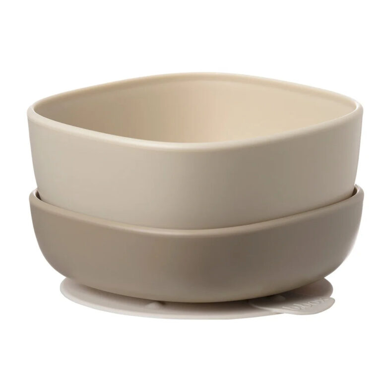 b.Box Skål Med Sugefod, 2-pak - Beige