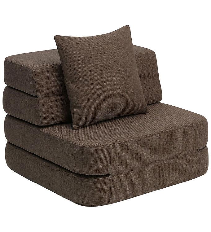 by KlipKlap Foldeofa - 3 Fold Single - 70 cm - Brun/Sand by KlipKlap Foldeofa - 3 Fold Single - 70 cm - Brun/Sand