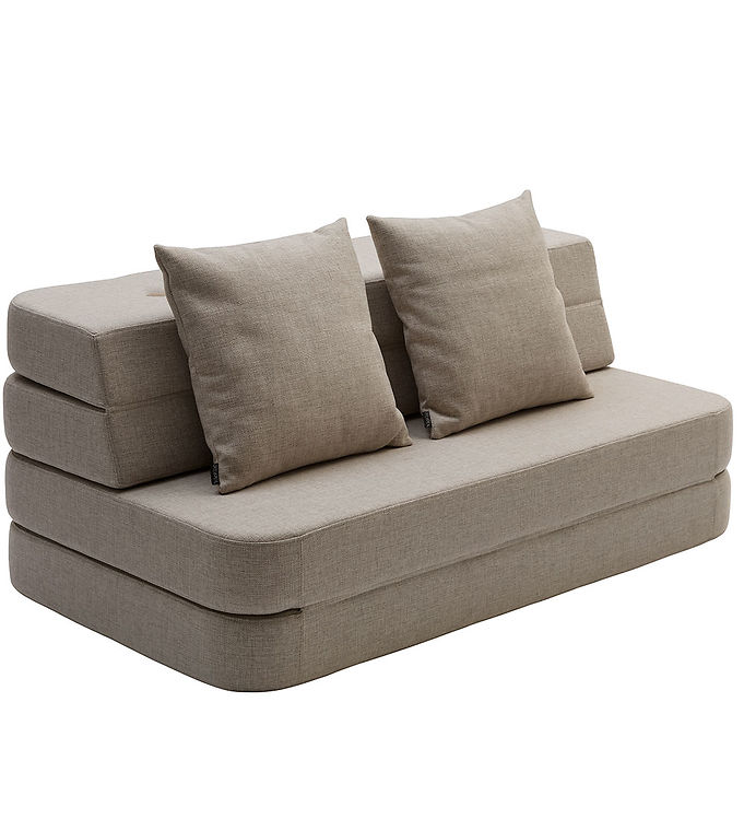 by KlipKlap Foldesofa - 3 Fold - 120 cm - Beige/Sand