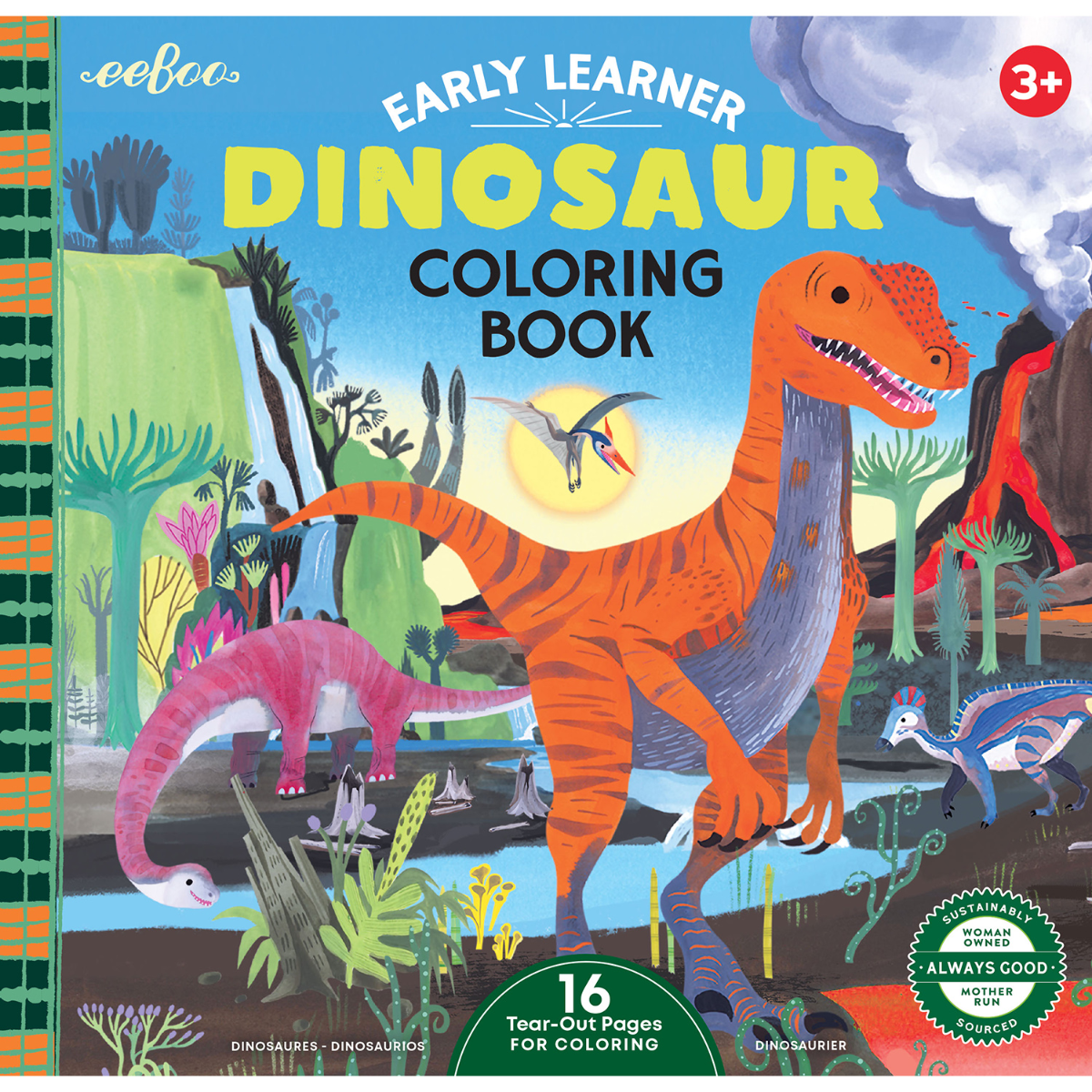 eeBoo | Malebog - Dinosaurer eeBoo | Malebog - Dinosaurer