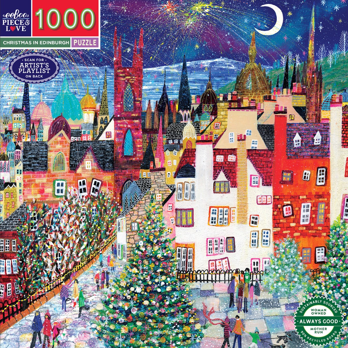 eeBoo | Puslespil med 1.000 brikker - Jul i Edinburgh