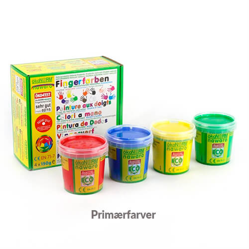 ökoNORM | Fingermaling - 4 x 150 gram Primærfarver ökoNORM | Fingermaling - 4 x 150 gram Primærfarver