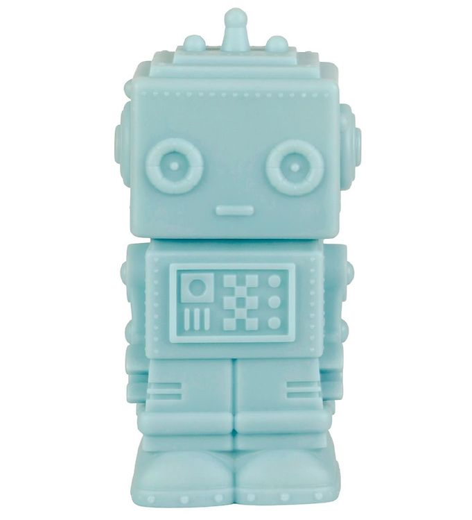 A Little Lovely Company Lampe - 14 cm - Robot - Smoky Blue A Little Lovely Company Lampe - 14 cm - Robot - Smoky Blue