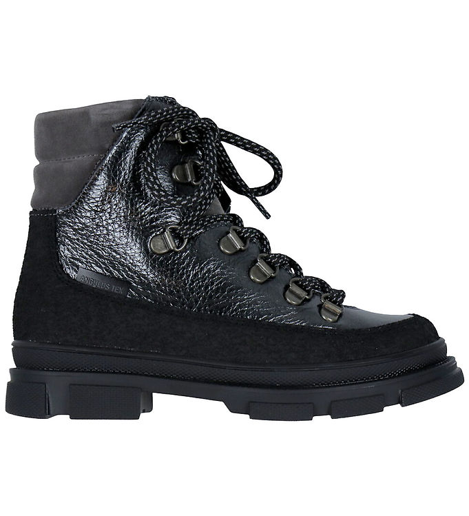 Angulus Støvler - Tex - Black Shine/Dark Grey Angulus Støvler - Tex - Black Shine/Dark Grey