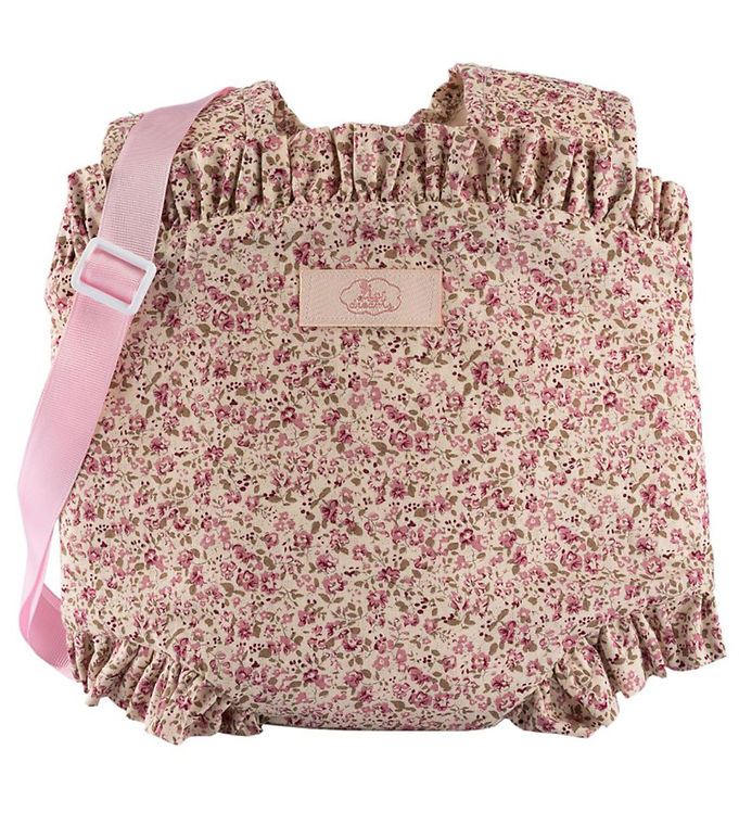 Asi Dukketilbehør - Dukkebæresele - Rosa/Blomster
