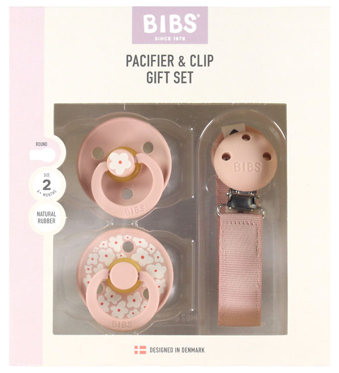 BIBS Colour Gavesæt - Sutter/Suttesnor - Str. 2 - Blush