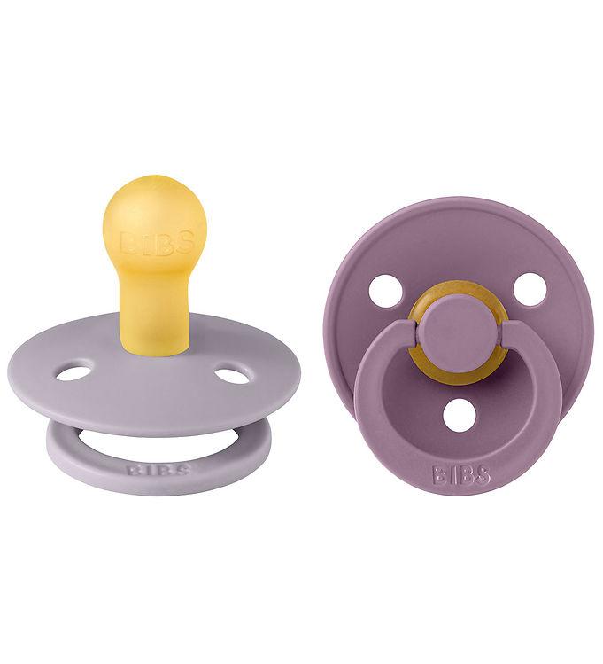 BIBS Colour Sutter - 2-pak - Str. 1 - Rund - Fossil Grey/Mauve BIBS Colour Sutter - 2-pak - Str. 1 - Rund - Fossil Grey/Mauve