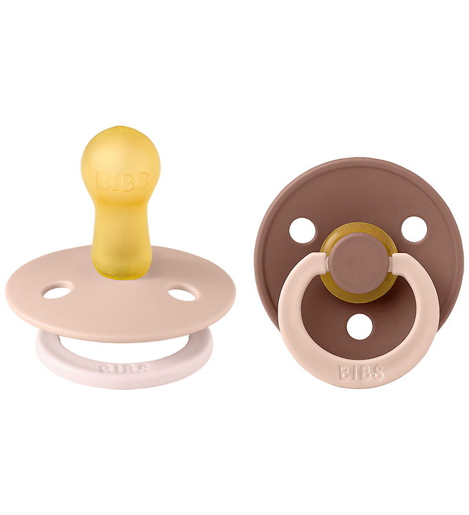 BIBS Colour Sutter - Str. 2 - 2-pak - Rund - Blush Woodchuck Mix