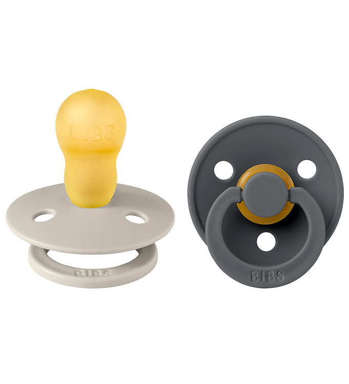 BIBS Colour Sutter - Str. 3 - 2-pak - Rund - Sand/Iron BIBS Colour Sutter - Str. 3 - 2-pak - Rund - Sand/Iron