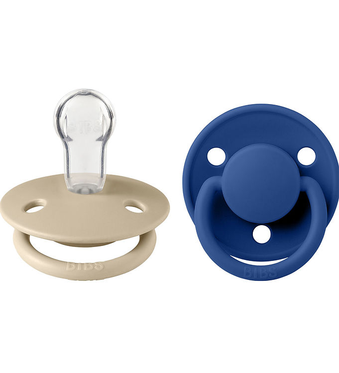 BIBS De Lux Sutter - 2-pak - Rund - Vanilla/Cornflower BIBS De Lux Sutter - 2-pak - Rund - Vanilla/Cornflower