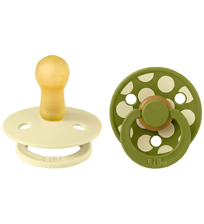 BIBS Studio Colour Sutter - Str. 2 - Rund - 2-pak - Luna/Wasabi BIBS Studio Colour Sutter - Str. 2 - Rund - 2-pak - Luna/Wasabi