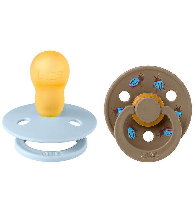 BIBS Studio Colour Sutter - Str. 3 - Rund - 2-pak - Baby Blue/Da BIBS Studio Colour Sutter - Str. 3 - Rund - 2-pak - Baby Blue/Da