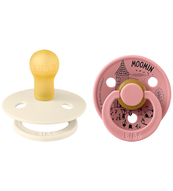 BIBS x Moomin Colour Sutter - Str. 1 -Rund - 2-pak - Ivory/Dusty BIBS x Moomin Colour Sutter - Str. 1 -Rund - 2-pak - Ivory/Dusty