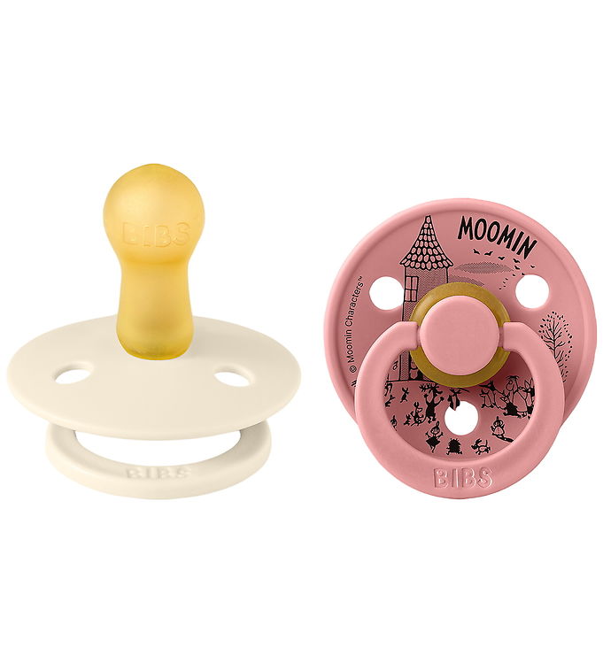 BIBS x Moomin Colour Sutter - Str. 2 - Rund - 2-pak - Ivory/Dust BIBS x Moomin Colour Sutter - Str. 2 - Rund - 2-pak - Ivory/Dust