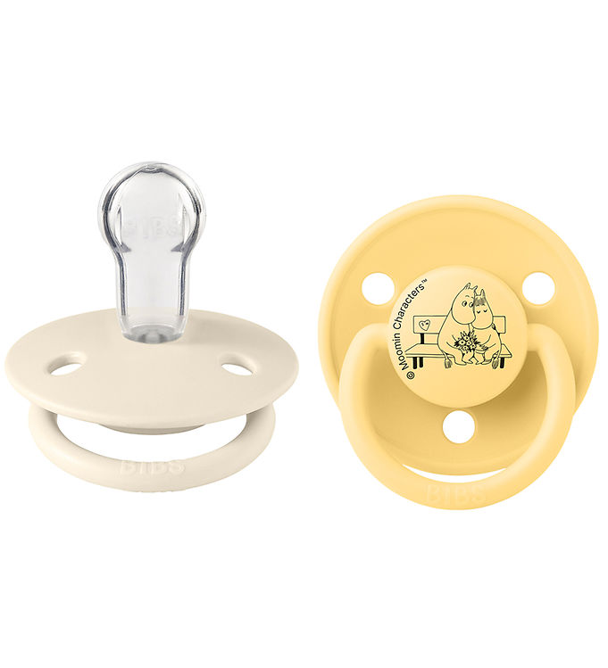 BIBS x Moomin De Lux Sutter - 2-pak - Silikone - Ivory/Pale Butt BIBS x Moomin De Lux Sutter - 2-pak - Silikone - Ivory/Pale Butt