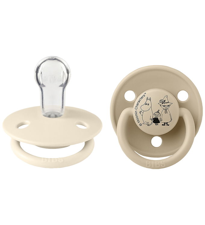 BIBS x Moomin De Lux Sutter - 2-pak - Silikone - Ivory/Vanilla BIBS x Moomin De Lux Sutter - 2-pak - Silikone - Ivory/Vanilla