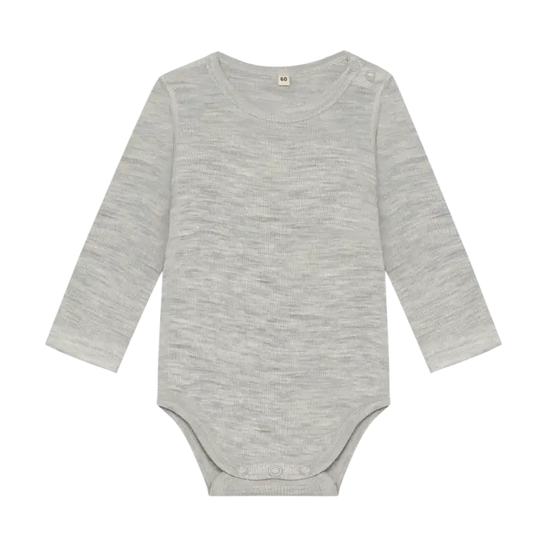 BeKids Langærmet Uld body - Alloy Melange - 50