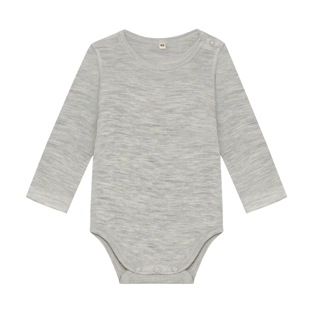 BeKids Langærmet Uld body - Alloy Melange - 50 BeKids Langærmet Uld body - Alloy Melange - 50