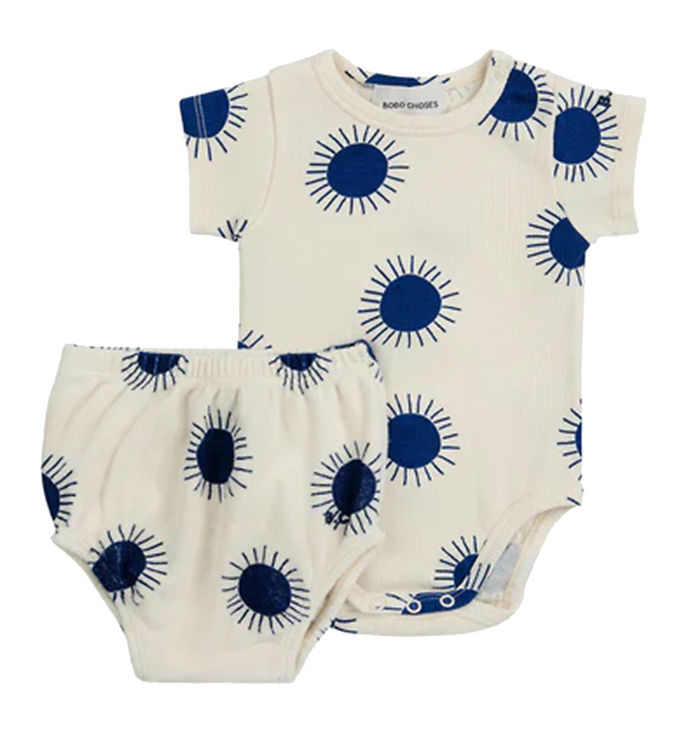 Bobo Choses Sæt - Body k/æ/Bloomers - Offwhite Bobo Choses Sæt - Body k/æ/Bloomers - Offwhite