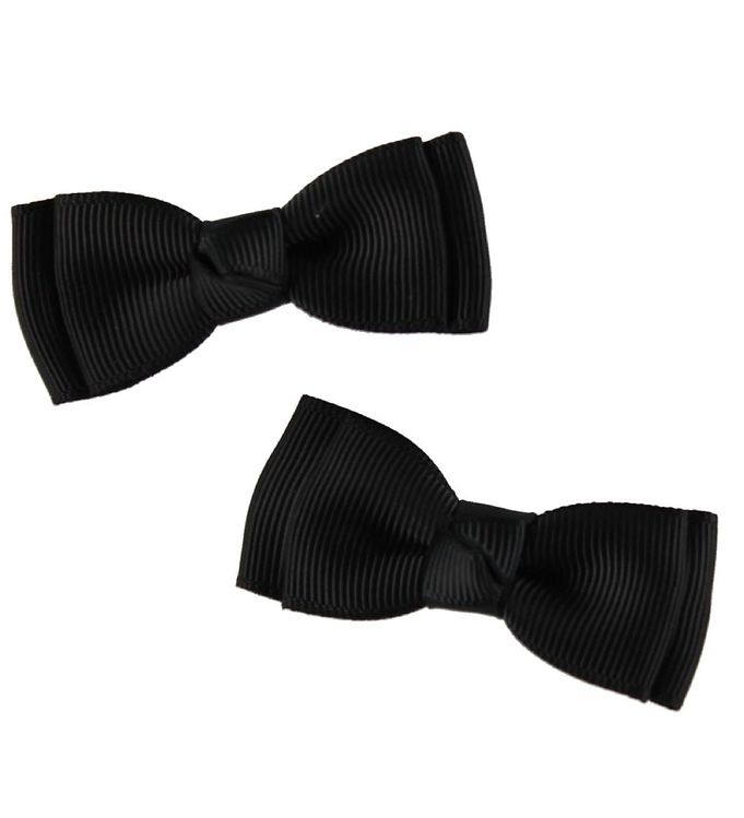 By Stær Hårsløjfe - Double Bow - 2-pak - 6 cm - Sort By Stær Hårsløjfe - Double Bow - 2-pak - 6 cm - Sort