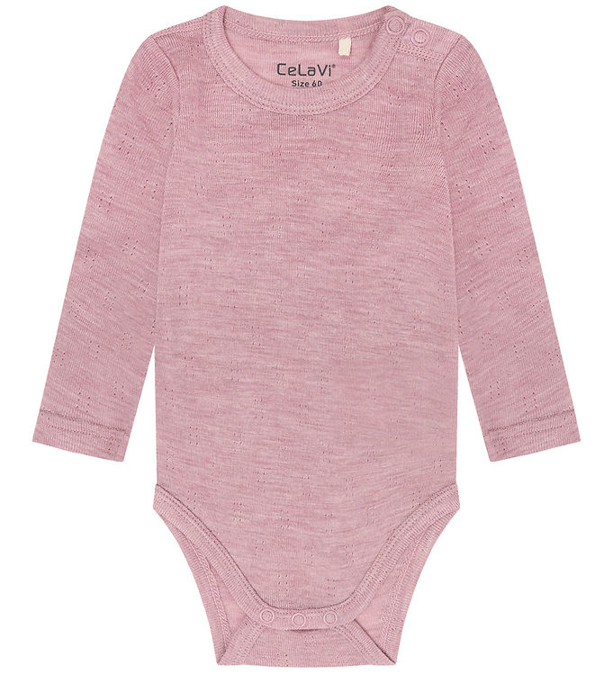 CeLaVi Body l/æ - Merino Uld - Lilas CeLaVi Body l/æ - Merino Uld - Lilas