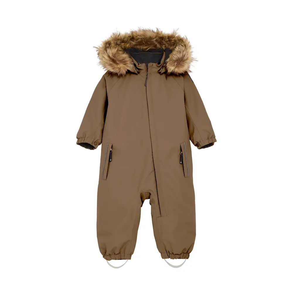 Color Kids Flyverdragt M. Fake Fur - Fossil - 104 Color Kids Flyverdragt M. Fake Fur - Fossil - 104