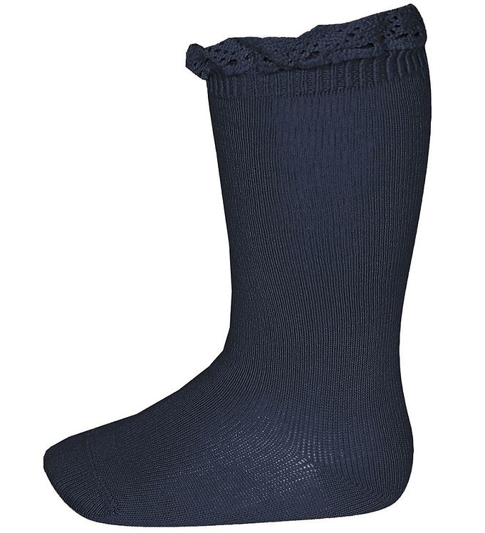 Condor Knæstrømper m. Blonder - Navy Condor Knæstrømper m. Blonder - Navy