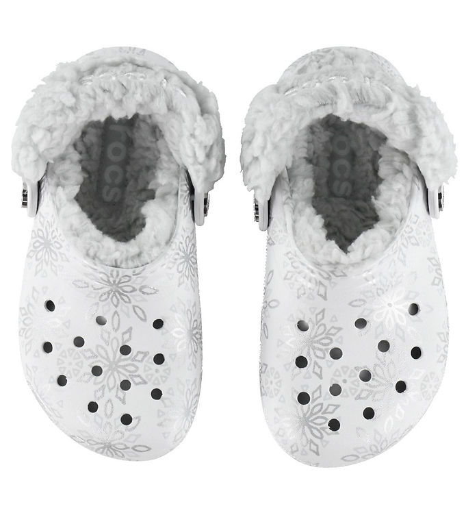 Crocs Sandaler m. For - Classic Metallic Snowflakes - Snow Whi