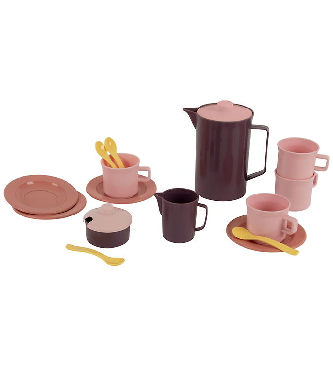 Dantoy Kaffestel - 17 Dele - Lilla/Rosa