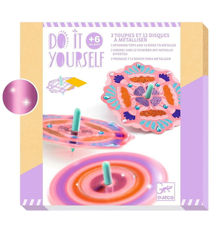 Djeco Kreasæt - Do It Yourself - Snurretoppe - Blomster Djeco Kreasæt - Do It Yourself - Snurretoppe - Blomster