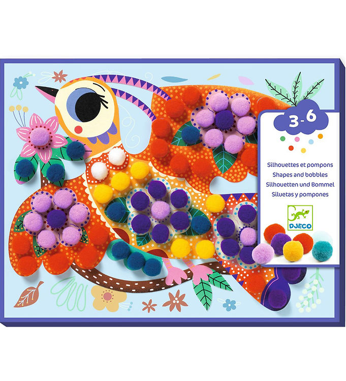 Djeco Kreasæt - POMPOMS Collage - Atelier Pompoms Djeco Kreasæt - POMPOMS Collage - Atelier Pompoms